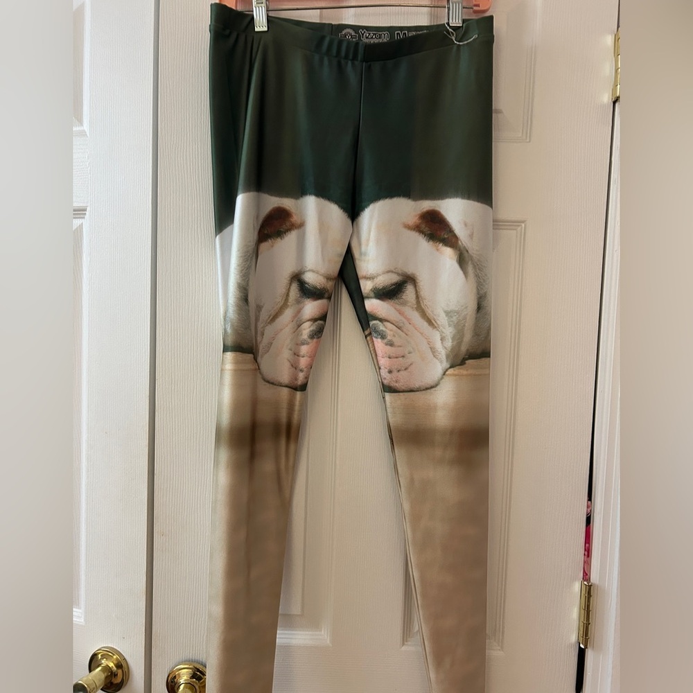 Yizzam All-Over Print English Bulldog Leggings - Made in USA - Size [m)